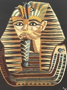 lot 54 image: Beautiful Egyptian Themed Rug