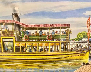 lot 155 image: Sunday Morning Lake Minnetonka Unframed Numbered Print by Kurt Carlson