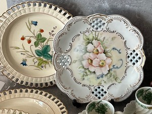lot 255 image: Vintage Plates and Demitasse CupsSaucers