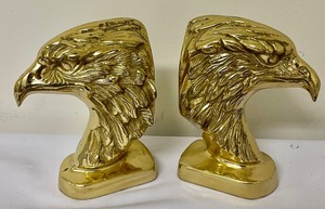 lot 192 image: Brass Eagle Figurine Bookends