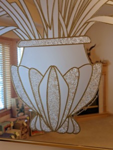 lot 247 image: Large Vintage Tulip Mirror