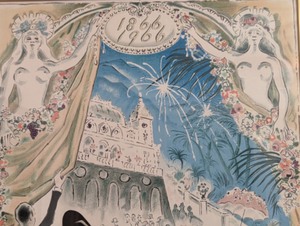 lot 317 image: Vintage Framed Monte Carlo Poster