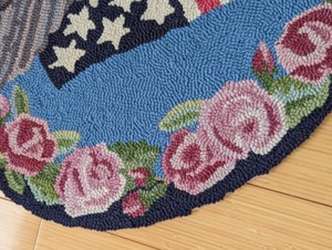 lot 327 image: Claire Murray American Eagle Hand Hooked Accent Rug