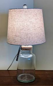 lot 357 image: TLC Home Glass Jar Table Lamp