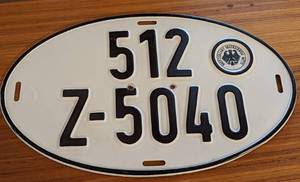 lot 359 image: Pair of Vintage German License Plates