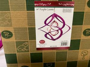lot 406 image: 14 Inch Purple Cosmix Patio Decorative Hanging Item