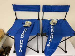 lot 415 image: 2 Greatland Quad Folding Chairs With Storage Bags