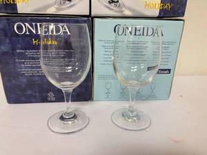 lot 427 image: 5 Sets of Oneida Wine Glasses