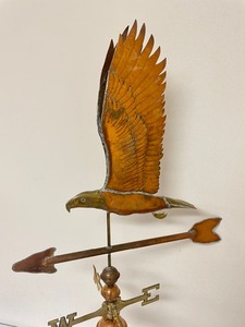 lot 136 image: Decorative Metal Eagle Themed Weather Vane