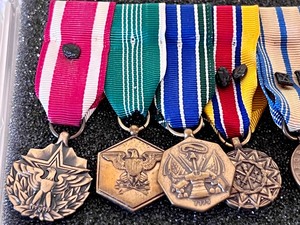 lot 385 image: Set of Five Miniature Military Medals for Dress Blues
