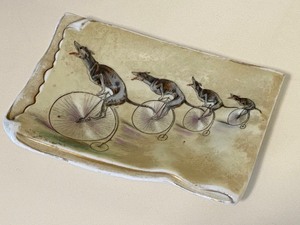 lot 366 image: Vintage Greyhound Dog Bicycle Race Tray