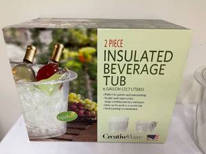 lot 498 image: 6 Gallon 2 Piece Insulated Beverage Tub
