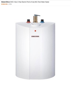 Stiebel Eltron SHC 4 Gal. 6-Year Electric Point-of-Use Mini-Tank Water Heater. See Pictures