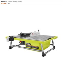 RYOBI 7 in. 4.8 Amp Tabletop Tile Saw. See Pictures