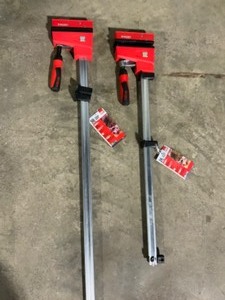 BESSEY K-Body REVOlution (KRE) 50 in. & 24 in. Capacity Parallel Clamp with Composite Plastic Handle and 3-34 in. Throat Depth. See Pictures