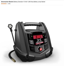 Schumacher Electric Battery Extender 12-Volt 1,200 Amp Battery Jump Starter. See Pictures