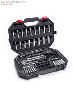Husky Mechanics Tool Set (119-Piece). See Pictures