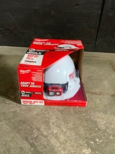 Milwaukee 450 Lumens LED SpotFlood Headlamp with Hardhat. See Pictures