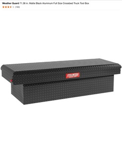 Weather Guard 71.38 in. Matte Black Aluminum Full Size Crossbed Truck Tool Box. See Pictures
