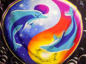 lot 75 image: Yin Yang Dolphins Scarf