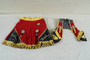 Antique Dale Evans Childrens Vest and Skirt Set