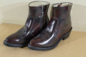 Durango Mens 7 Leather Side Zip Boots - Size 8.5EE