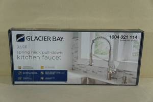 Glacier Bay Gage Stainless Steel Spring Neck Pull Down Kitchen Faucet