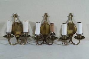 Antique Brass Dual Light Fixtures