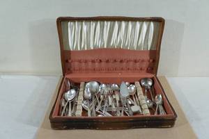 Assortment of Flatware in Box - Multilple Brands, Silverplate
