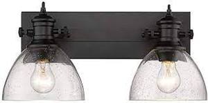 Golden Lighting 3118-BA2 BLK-SD 2 Light Vanity Light