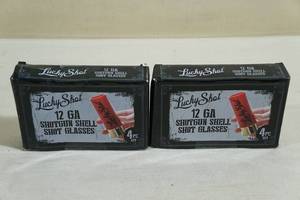 Lucky Shot 12 Ga Shotgun Shell Shot Glasses