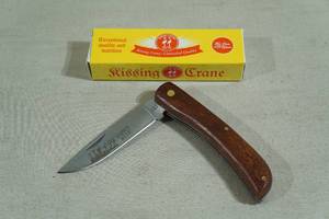 Kissing Crane Brown Mule Pocket Knife - KCH36