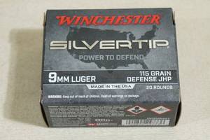 20 Winchester Silvertip 9mm Luger 115 Gr Defense JHP Ammo