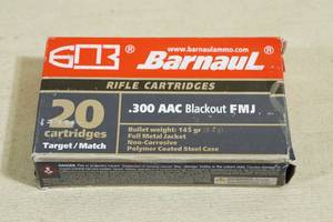 20 Barnaul .300 AAC Blackout 145 Gr FMJ Ammo