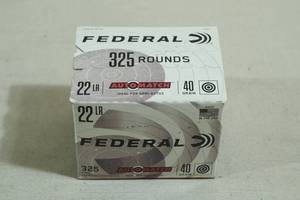 325 Federal Automatch .22 LR 40 Gr Ammo