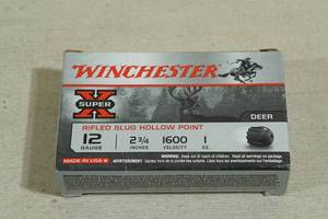 5 Winchester Super-X 12 Ga 2-34 1 Oz HP Rifled Slugs