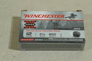 5 Winchester Super-X 12 Ga 2-34 1 Oz HP Rifled Slugs