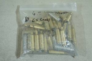Empty 6.5 Creedmoor Casings - About 60