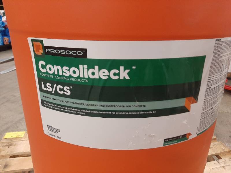 lot 1 image: PROSOCO CONSOLIDECK Surface Hardener LSCS - 55 Gallon Drum - 27K sq ft coverage