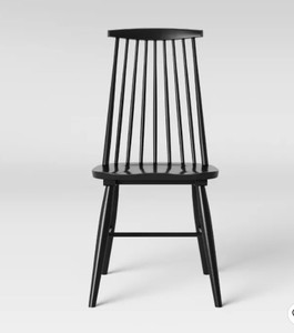 lot 643 image: Harwich High Back Windsor Dining Chair Black - Threshold