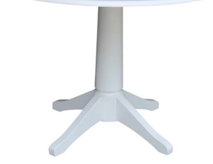lot 654 image: John Thomas Furniture T08-27B Round Pedestal Table Base in Pure White