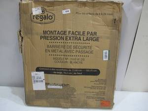lot 656 image: Regalo Easy Step Extra Wide Baby Safety Gate - Metal-Walk-Through