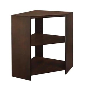 lot 659 image: ClosetMaid Impressions 28.7 in. W x 28.7 in. D x 41.1 in. H Chocolate Wood Corner Unit