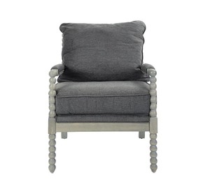 lot 679 image: OSP Home Furnishings Abbot Charcoal Fabric Chair with Brushed Grey Base ABB-BY6
