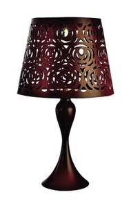lot 956 image: Paradise Lighting GL39785 Metal Brown Outdoor Solar Decor Table Lamp 17.32 H in.
