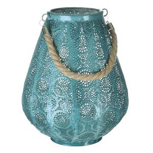 lot 960 image: Paradise Lighting Metal Lantern Turquoise