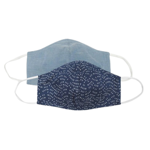 lot 968 image: 24 GOODFELLOW & CO 2pk Adult Fabric Reusable Face Masks In Blue, LXL