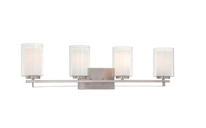 lot 684 image: Minka Lavery Parsons Studio 4-Light Brushed Nickel Bath Light
