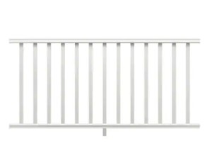 lot 690 image: Fiberon ArmorGuard Regency 70 in. White Composite Rail Kit