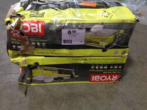 Lot of 2 - RYOBI 7 in. 4.8 Amp Tabletop Tile Saw Various Conditions customer returns  See Pictures